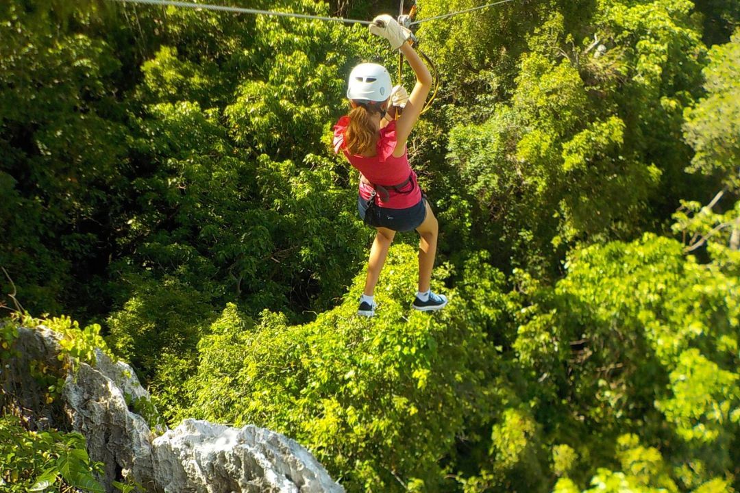 Ziplining, one of the best things to do in Fiji with kids